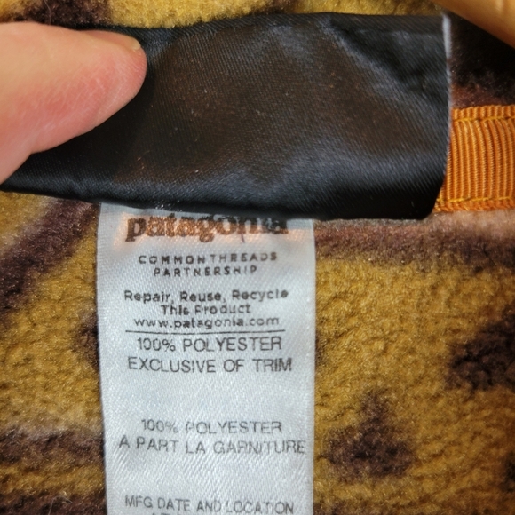 Patagonia Synchilla Snap T Pullover Fleece Montana Sieta Brown Aztec Size Medium - Picture 4 of 11